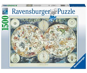 Puslespill - Ravensburger World Map Of Fantastic Beasts 1500p - 10216003