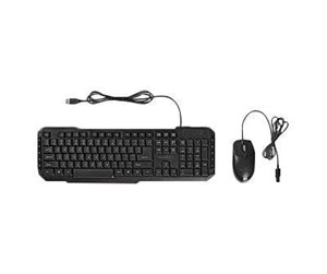 Tastatur - Nedis - keyboard and mouse set - US International - black - Tastatur & Mussett - Universal - Svart - KBMC100BKUS