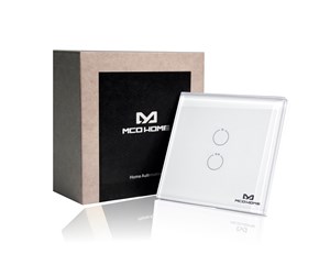 Smarthus - MCO Home Glass Touch Switch GEN5 (2 Buttons) - MCOETPS412B