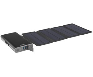 Nødlader - Sandberg Solar 4-Panel Powerbank 25000 Nødlader - Svart - 25000 mAh - 420-56