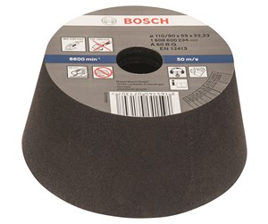 Slipemaskin - Bosch Slipekopp, koniske - metall/støpegods 90 mm, 110 mm, 55 mm, 60 - 1608600234