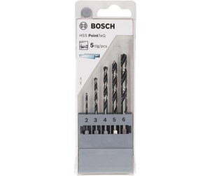 Bormaskin & Bits - Bosch HSS PointTeQ sekskantbor, sett med 5 stk. 2/3/4/5/6 mm - 2607002824