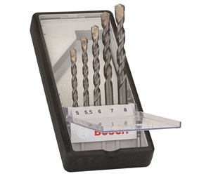 Bormaskin & Bits - Bosch 5-delers Robust Line betongborsett CYL-3 5; 5,5; 6; 7; 8 mm - 2607010526