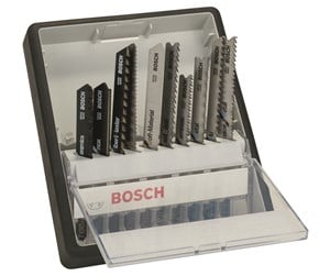 Stikksag - Bosch 10-delers Robust Line stikksagblad-sett Top Expert T-tange T 130 RIFF; T 118 AHM; T 141 HM; T 101 A; T 113 A; T 101 BF; T 101 BIF; T 118 AF; T 227 D; T 123 X - 2607010574