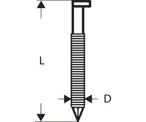 Verktøy - Bosch Plastbåndet spiker med D-hode SN34DK 90R 3,1 mm, 90 mm, blank, rillet - 2608200018