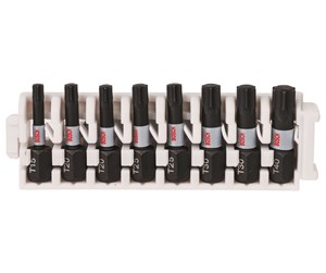 Bormaskin & Bits - Bosch Impact Control-skrutrekkerbits, pakke med 8 deler, 1xT15, 2xT20, 2xT25, 2xT30, 1xT40 - 2608522322