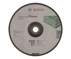 Vinkelsliper - Bosch Kappeskive, krummet, Standard for Stone C 30 S BF, 230 mm, 22,23 mm, 3,0 mm - 2608603176