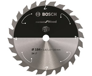 Sirkelsag - Bosch Standard for Wood-sirkelsagblad for batteridrevne sager 184x1,6/1x16 T24 - 2608837700