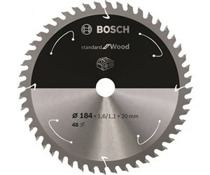 Sirkelsag - Bosch Standard for Wood-sirkelsagblad for batteridrevne sager 184x1,6/1,1x20 T48 - 2608837703