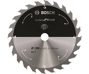 Sirkelsag - Bosch Standard for Wood-sirkelsagblad for batteridrevne sager 190x1,6/1,1x20 T24 - 2608837704