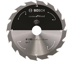 Sirkelsag - Bosch Standard for Wood-sirkelsagblad for batteridrevne sager 190x1,6/1,1x30 T16 - 2608837706