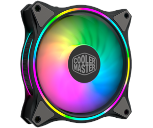 Kabinettvifte - Cooler Master MasterFan MF120 HALO - Kabinettvifte - 120mm - Svart med RGB LED-lys - 30 dBA - MFL-B2DN-18NPA-R1