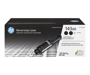 Printertilbehør blekk/toner - HP 143AD / W1143AD - Black Toner 2-Pack - Toner refill Svart - W1143AD