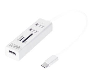 USB-hub - DIGITUS DA-70243 - hub - 3 ports USB-hub - 3 porter - Hvit - DA-70243