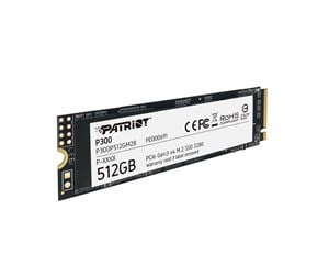 SSD - Patriot P300 SSD - 512GB - M.2 2280 - PCIe 3.0 - P300P512GM28