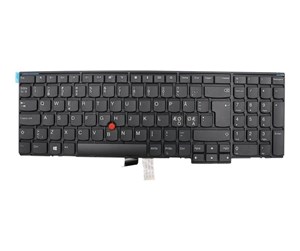 Tastatur - Lenovo - notebook replacement keyboard - with Trackpoint - Nordic - Bærbart tastatur - til utskifting - Nordisk - Svart - 01AX691