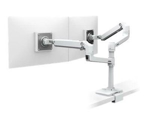 Skjermholder - Ergotron LX Dual Stacking Arm with Under Mount C-Clamp - 45-502-216