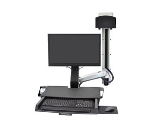 Skjermholder - Ergotron SV Combo System with Worksurface & Pan Small CPU Holder - mounting kit (Lift and Pivot) - 45-594-026