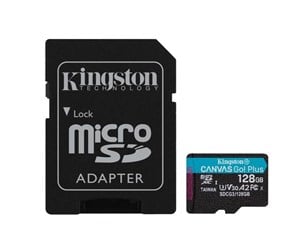 Minnekort - Kingston Canvas Go! Plus microSD/SD - 170MB/s - 128GB - SDCG3/128GB