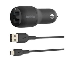 Mobil - Adaptere og ladere - Belkin BOOST CHARGE Dual Charger - CCB001BTBK