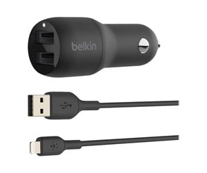 Mobil - Adaptere og ladere - Belkin BOOST CHARGE Dual Charger - CCD001bt1MBK