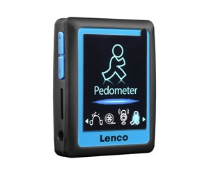 Mp3-spiller & Tilbehør - Lenco PODO-152 - MP3/4 Player with Pedometer en 4GB - Blue - MP3-spiller 4 GB - PODO152B