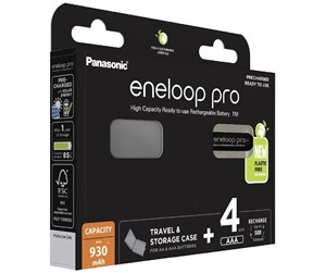 Batteri - Panasonic eneloop pro BK-4HCDEC4BE battery - 4 x AAA - NiMH - BK-4HCDEC4BE