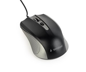 Mus - Gembird Wired optical mouse 4B-01 - Mus - Optisk - 4 - Grå - MUS-4B-01-GB