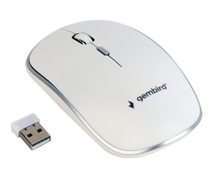 Mus - Gembird MUSW-4B-01-W - mouse - 2.4 GHz - white - Mus - Optisk - 4 - Hvit - MUSW-4B-01-W