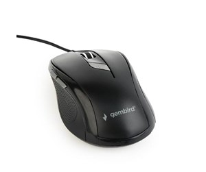 Mus - Gembird Wired optical mouse 6B-01 - Mus - Optisk - 6 - Svart - MUS-6B-01