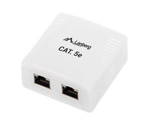 Tilbehør - Lanberg OS5-0002-W - network surface mount box - OS5-0002-W