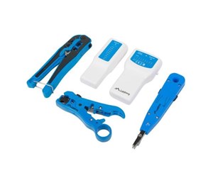 Tilbehør - Lanberg NT-0302 Network Toolkit RJ45 RJ11 Cable Tester - Crimping Stripping LSA-Insertion Tool - NT-0302