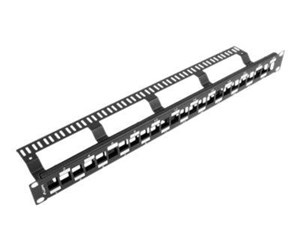 Tilbehør - Lanberg PPKS-1224-B - patch panel (blank) - 1U - 19" - PPKS-1224-B