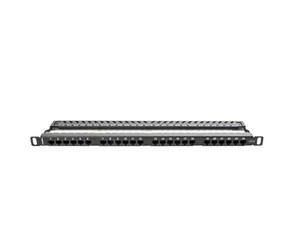 Tilbehør - Lanberg PPU6-0024-B Patch Panel 24-Port 0.5U 19" Cat6 Black - PPU6-0024-B