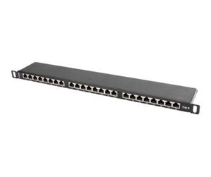 Tilbehør - Lanberg PPS6-0024-B - patch panel - 0.5U - 19" - PPS6-0024-B