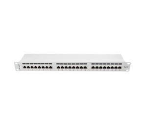 Tilbehør - Lanberg PPS6-1024-S 24-Port Patch Panel 1U 19" Cat6 Shielded Grey RAL7035 - PPS6-1024-S