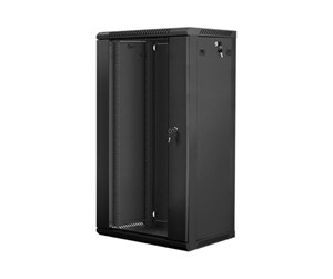 Rackskap - Lanberg WF01-6422-10B Rack Cabinet 19" Wall Mount 22U 600x450 (Flat Pack) Black V2 - WF01-6422-10B