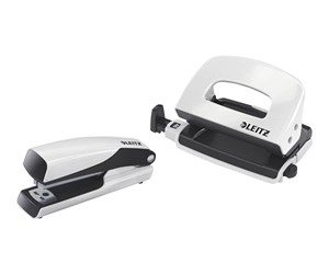 Hullemaskin & Stiftemaskin - Leitz Stift- & Hullesett Mini  WOW Hvit - 55612001