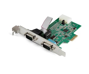 Nettverksadapter - StarTech.com PEX2S953 2-port PCI Express RS232 Serial Adapter Card - PCIe RS232 Serial Host Controller Card - PCIe to Dual Serial DB9 Card - 16950 UART - Expansion Card - Windows & Linux - PEX2S953