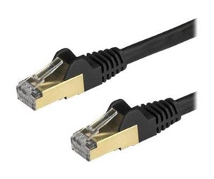 Nettverkskabel - 1.5 m CAT6a Cable - 10Gb RJ45 Ethernet Cable - Snagless CAT6a STP Cord - Copper Wire - Black - patch cable - 1.5 m - black - 6ASPAT150CMBK