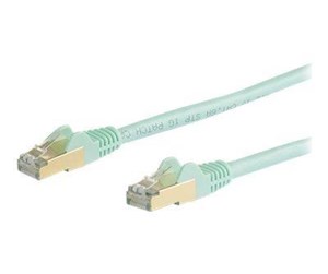 Nettverkskabel - 5m CAT6a Ethernet Cable - Aqua RJ45 Shielded Cable Snagless - patch cable - 5 m - aqua - 6ASPAT5MAQ