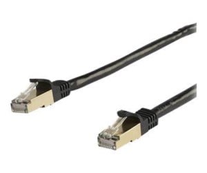 Nettverkskabel - 5m CAT6a Ethernet Cable - Black RJ45 Shielded Cable Snagless - patch cable - 5 m - black - 6ASPAT5MBK