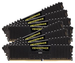 RAM - Corsair Vengeance LPX DDR4-3600 - 256GB - CL18 - Octa Channel (8 pcs) - Intel XMP - Svart - CMK256GX4M8D3600C18