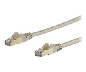 Nettverkskabel - 10m CAT6a Ethernet Cable - Grey RJ45 Shielded Cable Snagless - patch cable - 10 m - grey - 6ASPAT10MGR