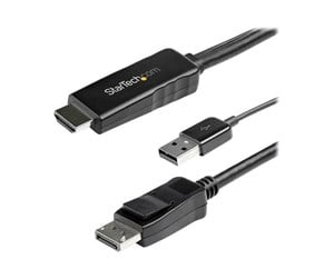 Skjermkabel - StarTech.com 3m HDMI to DisplayPort Adapter Cable with USB Power - 4K 30Hz Active HDMI to DP 1.2 Converter (HD2DPMM3M) - video cable - DisplayPort / HDMI - 3 m - HD2DPMM3M