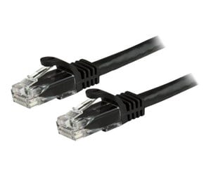 Nettverkskabel - 7.5 m CAT6 Cable - Black Patch Cord - Snagless - ETL Verified - patch cable - 7.5 m - black - N6PATC750CMBK