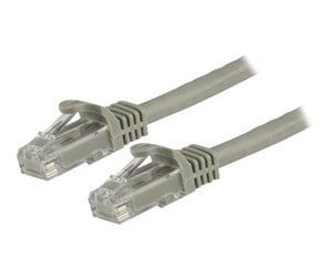 Nettverkskabel - 7.5 m CAT6 Cable - Grey Patch Cord - Snagless - ETL Verified - patch cable - 7.5 m - grey - N6PATC750CMGR