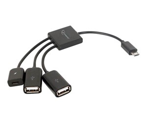 USB-hub - Gembird UHB-OTG-02 - hub - 2 ports USB-hub - 2 porter - Svart - UHB-OTG-02