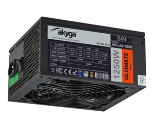 Strømforsyning (PSU) - Akyga AKY AK-U4-1250 Ultimate ATX Power Supply 125 Strømforsyning (PSU) - 1250 Watt - 140 mm - ATX 2.31 - 80 Plus Gold sertifisert - AK-U4-1250