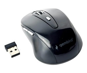 Mus - Gembird Wireless optical mouse 6B-01 - Mus - Optisk - 6 - Svart - MUSW-6B-01